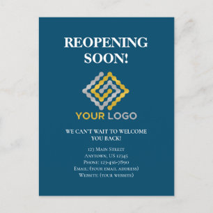 Carte Postale Réouverture Bientôt Faire-part d'ouverture
