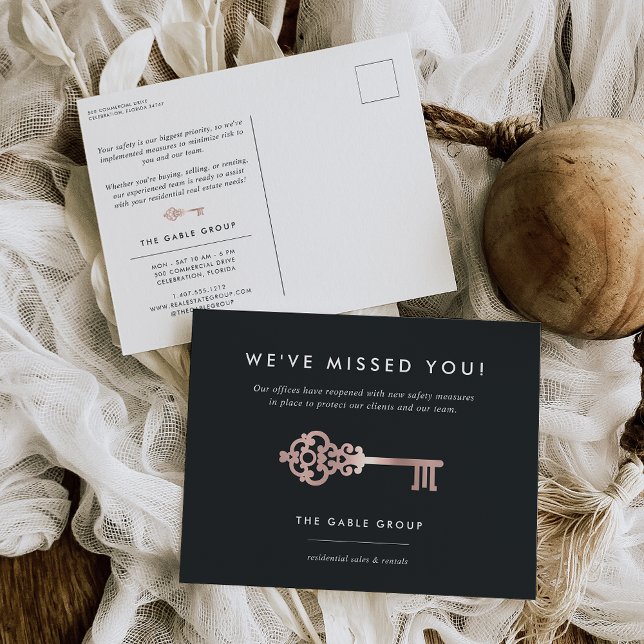 Carte Postale Réouverture de l'entreprise immobilière à clé vint (Créateur téléchargé)