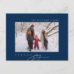 Carte Postale Répandre Joie, Joyeux voeux de Noël, Photo de fami