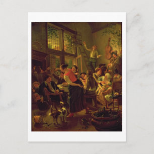 Carte Postale Repas de famille (huile sur toile)