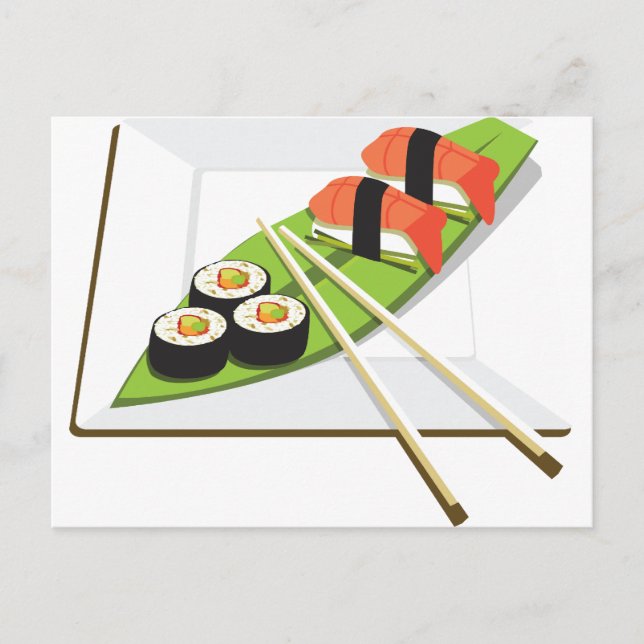 Carte Postale Repas de sushi (Devant)