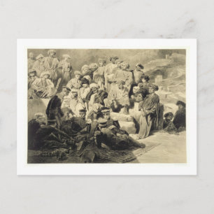 Carte Postale Repas militaire dans les ruines à Sioukh, Daghesta