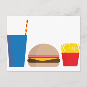 Carte Postale repas rapide