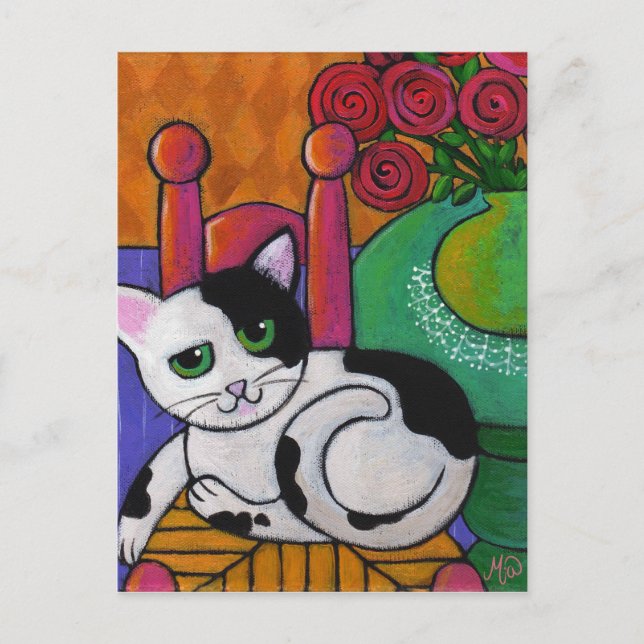Carte Postale Repère le chat (Devant)