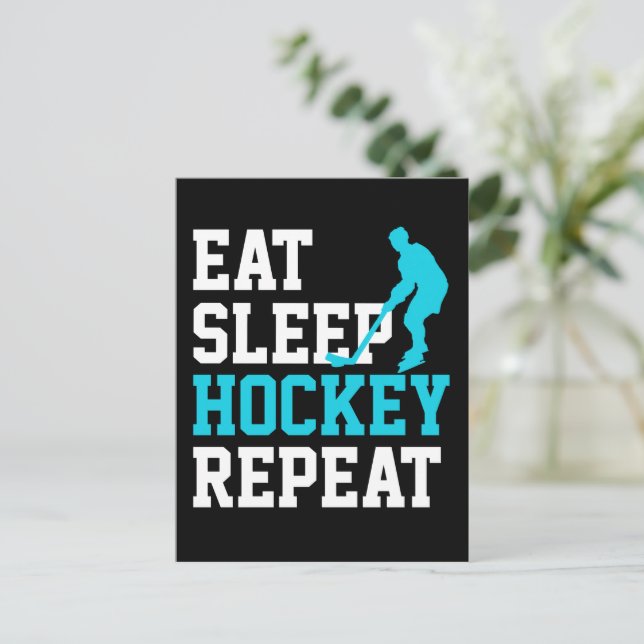 Carte Postale Répéter le hockey du sommeil (Debout devant)
