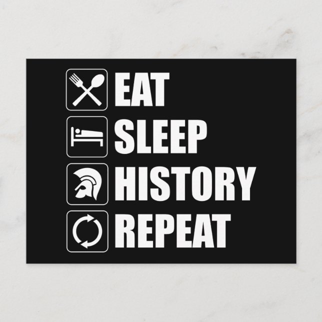 Carte Postale Répéter l'historique du sommeil (Devant)
