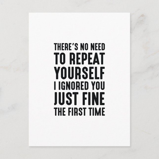 Carte Postale Répétez-vous (Devant)