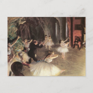 Carte Postale Répétition sur scène par Edgar Degas