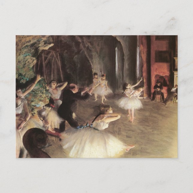 Carte Postale Répétition sur scène par Edgar Degas (Devant)