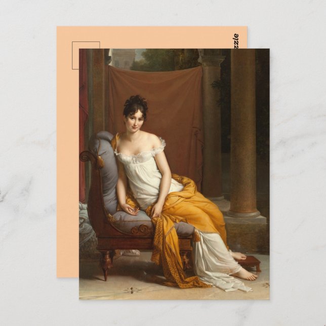 Carte Postale Réplique de fille grecque édouardienne sensuelle v (Devant / Derrière)