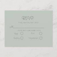 Réponse de mariage vert sauge simple élégante