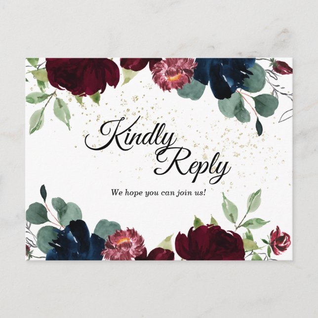 Carte postale Réponse du Mariage de fête d'été (Devant)