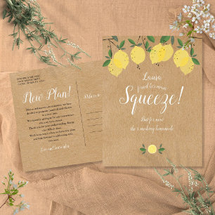 Carte Postale Report de date rustique pour une baby shower Repor