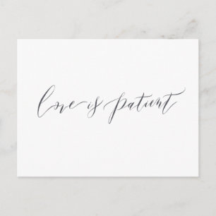 Carte Postale Report de mariage minimaliste patient par amour