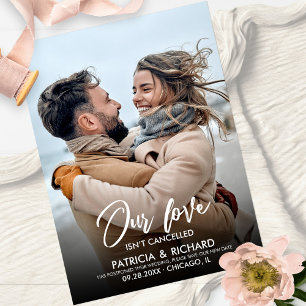 Carte Postale Report de notre mariage, notre amour n'est pas ann