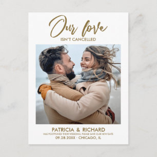 Carte Postale Report de notre mariage, notre amour n'est pas ann
