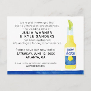 Carte postale reportée par le mariage