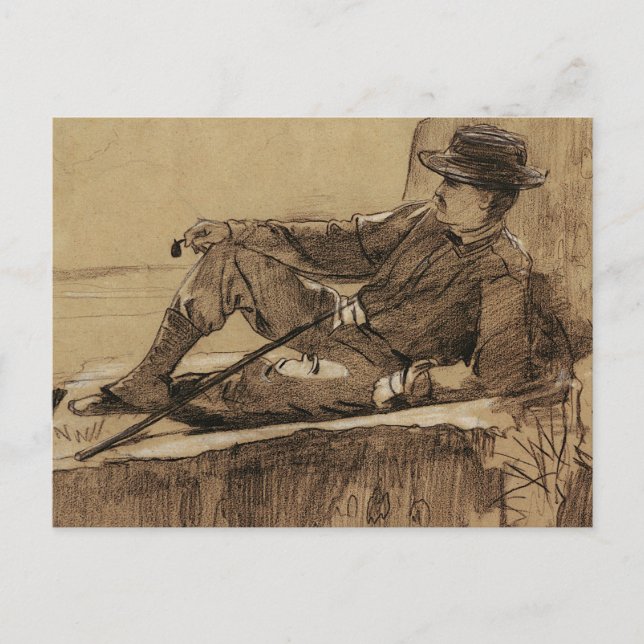 Carte Postale Repos de l'alpiniste par Winslow Homer (Devant)