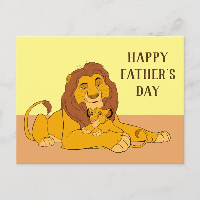 Carte Postale Repose de Mufasa et Simba (Devant)