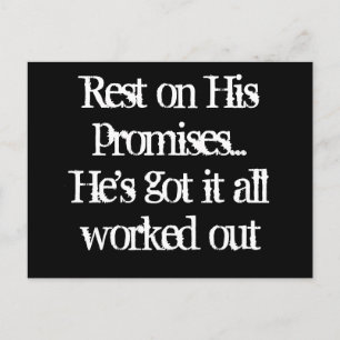 CARTE POSTALE "REPOSE SUR SES PROMESSES"