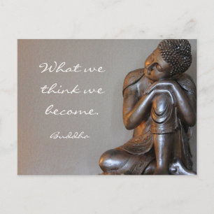 Carte Postale Reposer paisible Bouddha argent paroles de sagesse