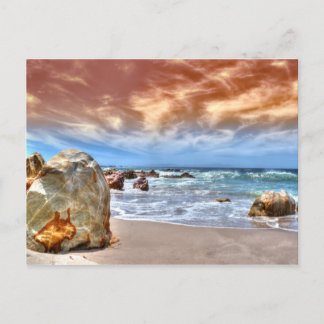Carte postale représentant une belle scène de plag