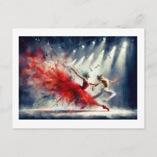Carte Postale Représentation dynamique de ballet,