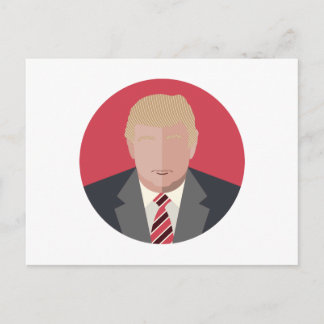 Carte Postale Représentation graphique de Donald Trump