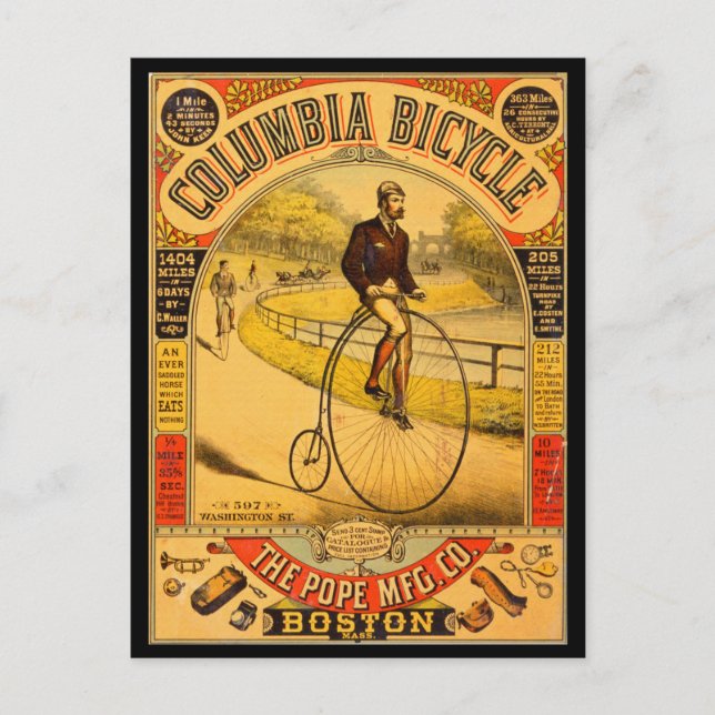 Carte postale Reprint vintage Columbia (Devant)