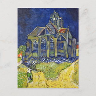 Carte Postale Reproduction artistique Van Gogh, L'église d'Auver