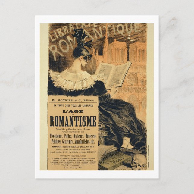 Carte Postale Reproduction d'une affiche publicitaire d'un livre (Devant)