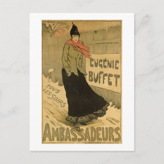 Carte Postale Reproduction d'une affiche publicitaire "Eugenie B (Devant)