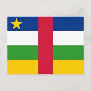 Carte Postale République centrafricaine Drapeau CF