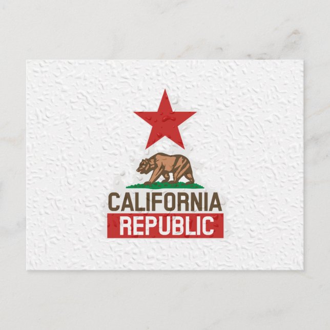 Carte Postale République de Californie humide (Devant)