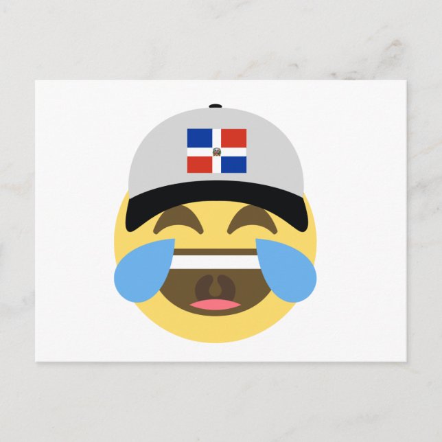 Carte Postale République dominicaine Casquette riant Emoji (Devant)