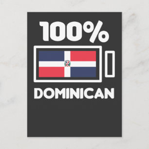 Carte Postale République Dominicaine Drapeau République Dominica