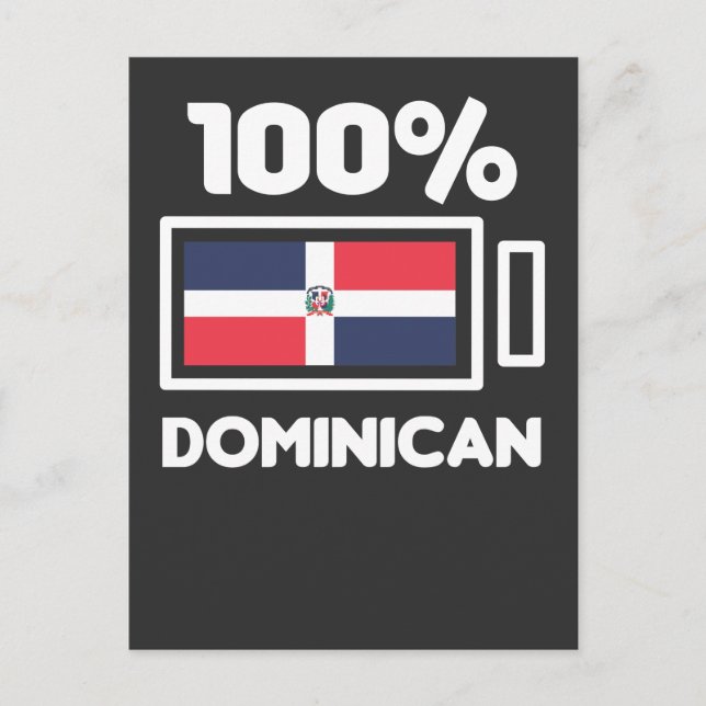 Carte Postale République dominicaine Drapeau République dominica (Devant)