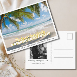 Carte Postale République Dominicaine Mariage Enregistrer la date