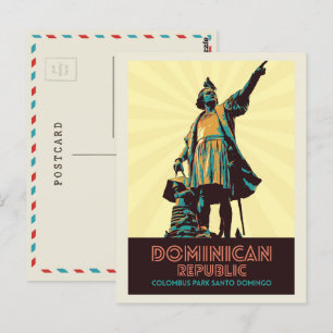 Carte Postale République Dominicaine, Statue de Colombus, Pos de