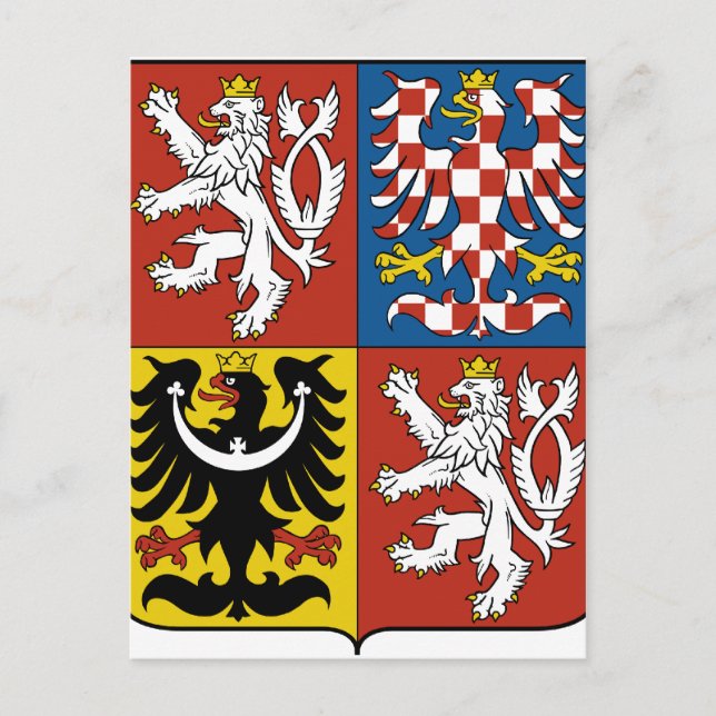 Carte Postale République tchèque Armoiries CZ (Devant)