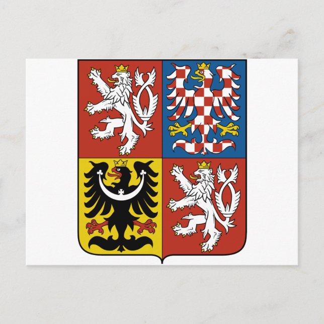 Carte Postale République tchèque Armoiries CZ (Devant)