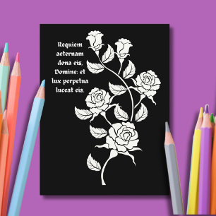 Carte Postale Requiem latin Livre de coloriage pour adultes Cath