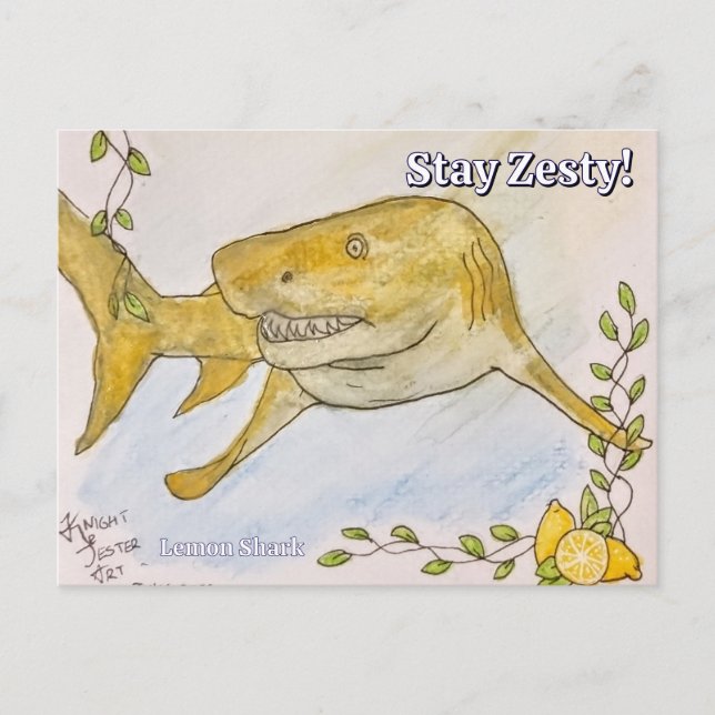 Carte Postale Requin citron (Devant)