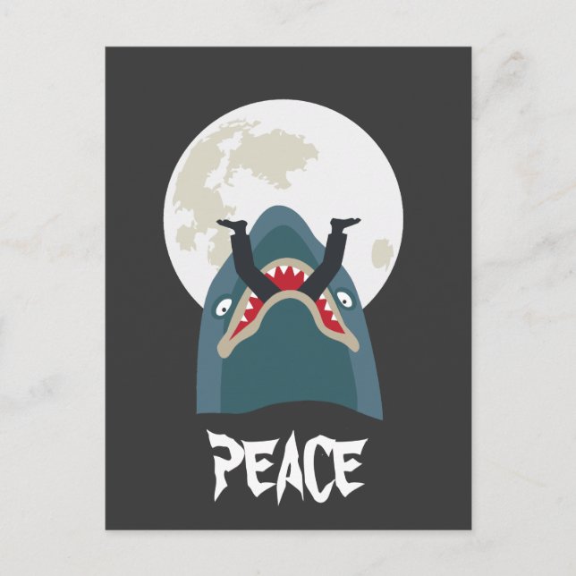 Carte Postale Requin dans la nuit de la lune (Devant)