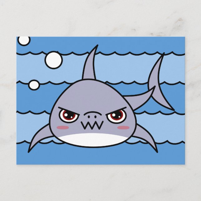 Carte Postale Requin de Kawaii (Devant)