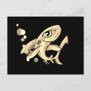 Carte Postale Requin doré souriant