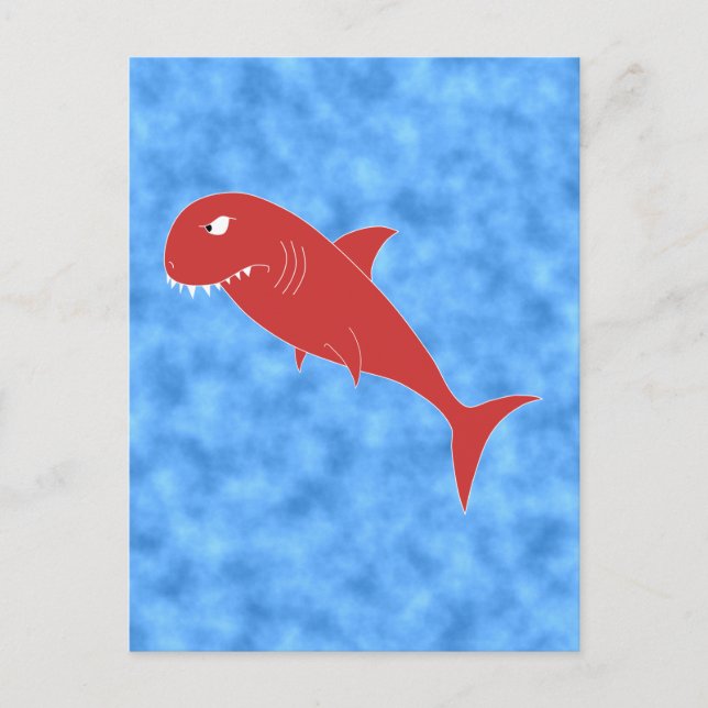 Carte Postale Requin rouge. (Devant)