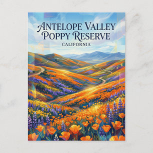 Carte Postale Réserve de Pavot de Californie de Antelope Valley