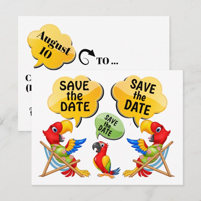 CARTE POSTALE RÉSERVEZ LA DATE (Devant / Derrière)