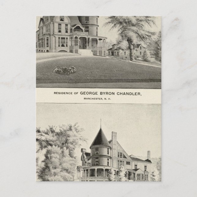 Carte Postale Résidence Chandler, Manchester, NH (Devant)